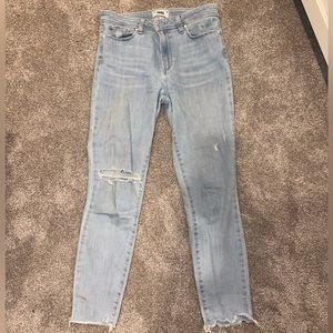 Paige size 28 light wash jeans